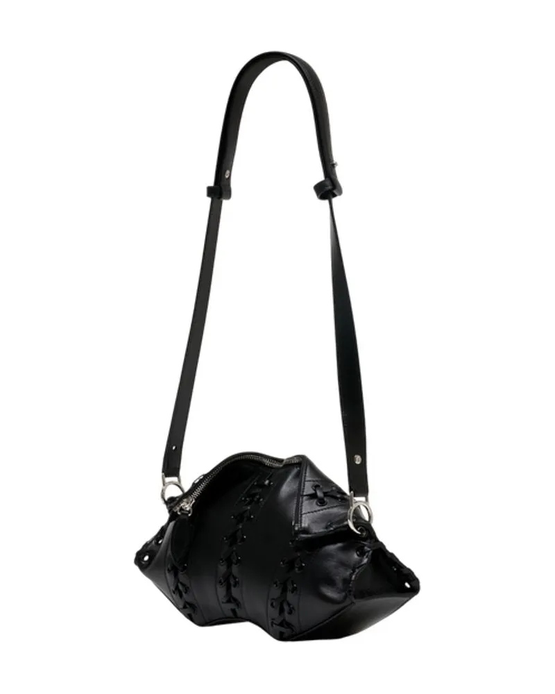 Alexander McQueen Women's Manta Clutch -  Leather Black Exotic_leather Bags Clutches Black