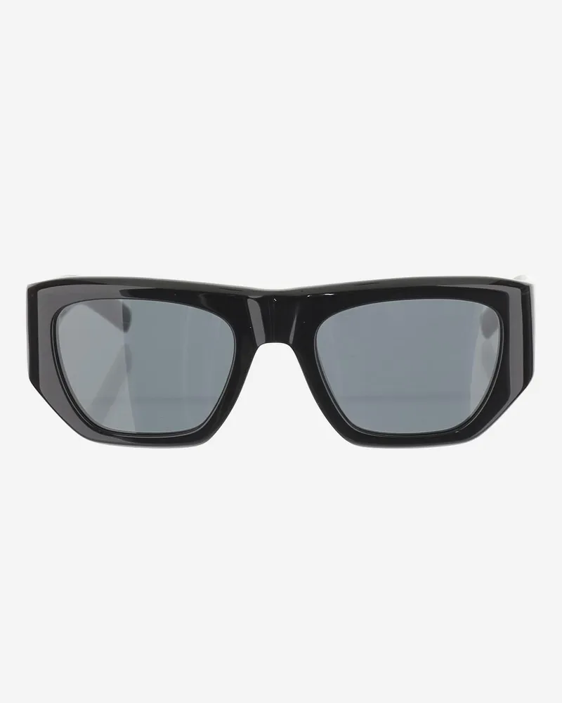 Saint Laurent Women's Square Logo Sunglasses Black Frame Acetate; Lenses Nylon Black