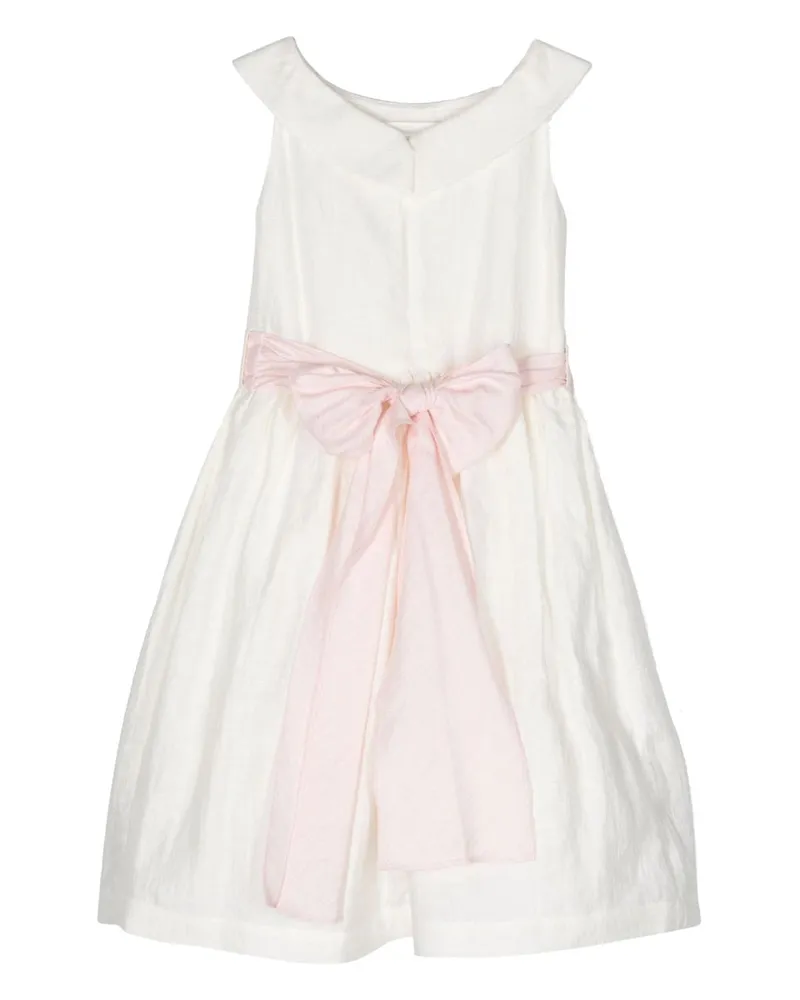 Il Gufo Linen-Blend Dress — Multicolor Multicolor