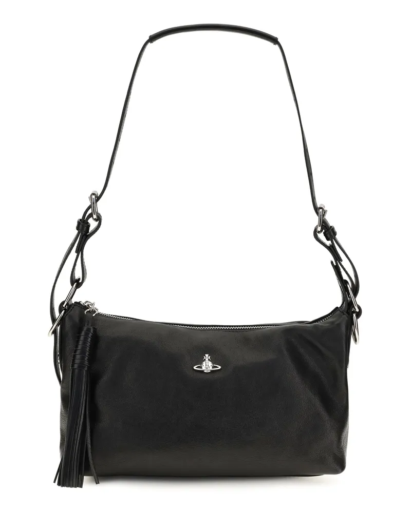 Vivienne Westwood Women's Shoulder Bag Emma Black Leather Sheep Handbags Hand Black