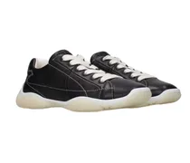Women's Black Leather Sneakers