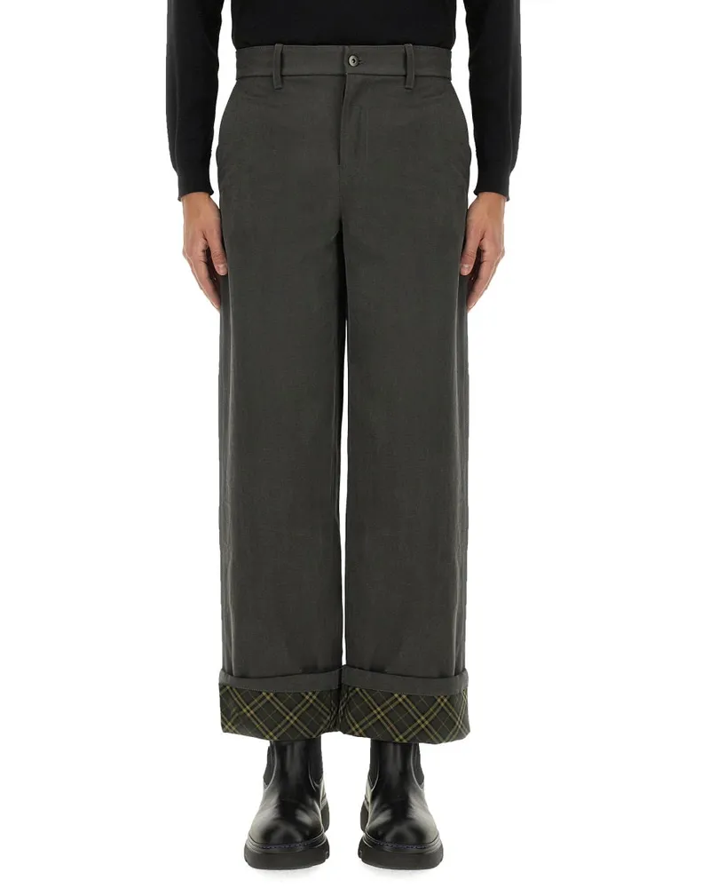 Burberry Carpenter Cotton Trousers — Gray Gray