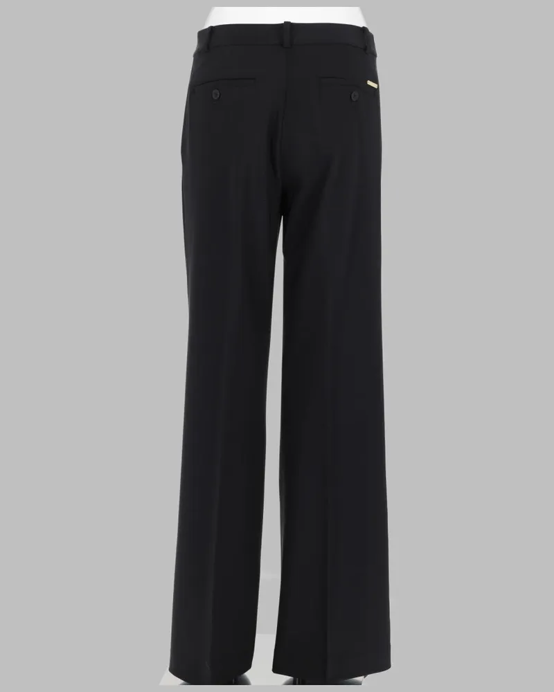 Michael Kors Stretch-Wool Blend Trousers — Black Black