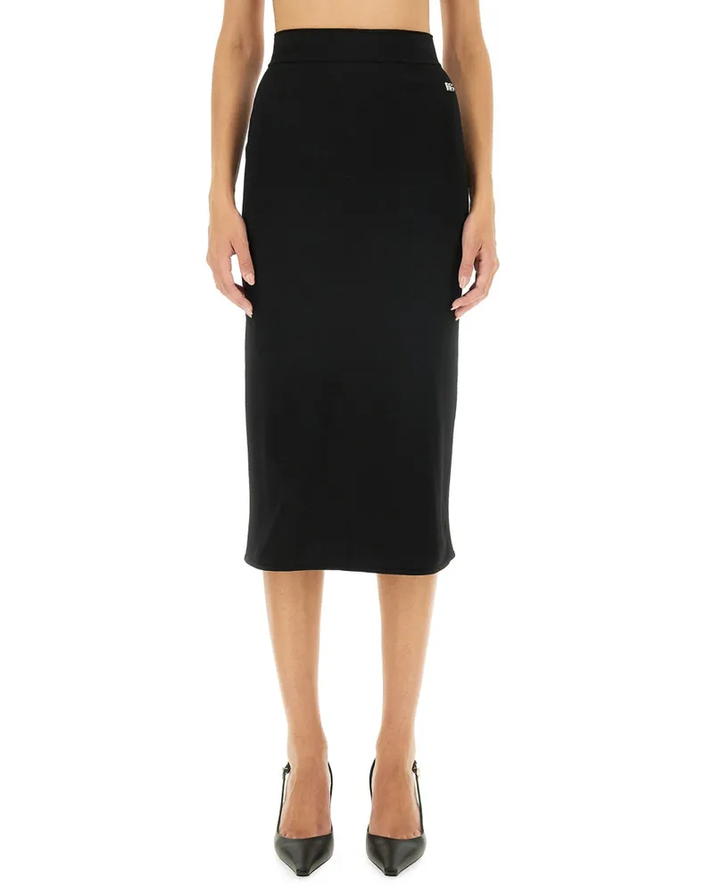 Dolce & Gabbana Slim-Fit Viscose Blend Skirt — Black Black