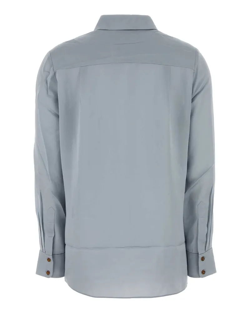 Zimmermann Powderblue Exterior: Silk Camicie Shirt Blue