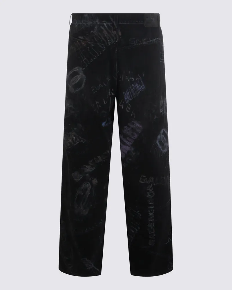 Balenciaga Men's Jeans Black _100 % Co Black
