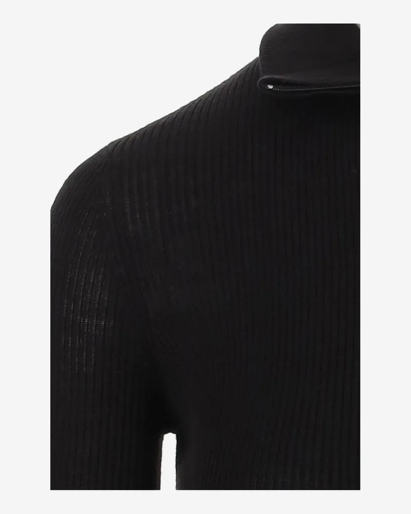 FRANKIE Shop Women Sweater Wool And Silk Black Merino Black