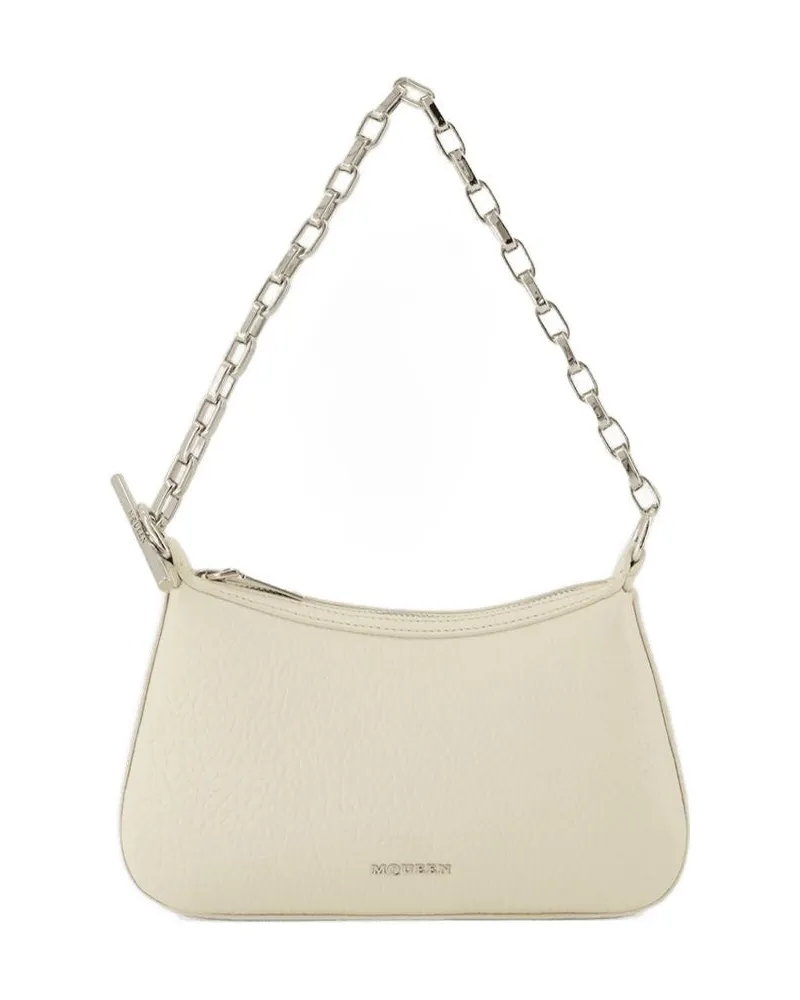 Alexander McQueen Women's T-Bar Mini Handbag -  Leather Cream Beige Calfskin Bags Handbags-Purses Beige