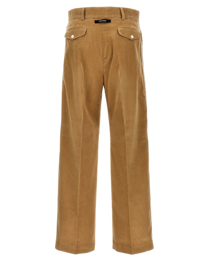 Palm Angels Corduroy Side-Stripe Trousers — Camel Camel