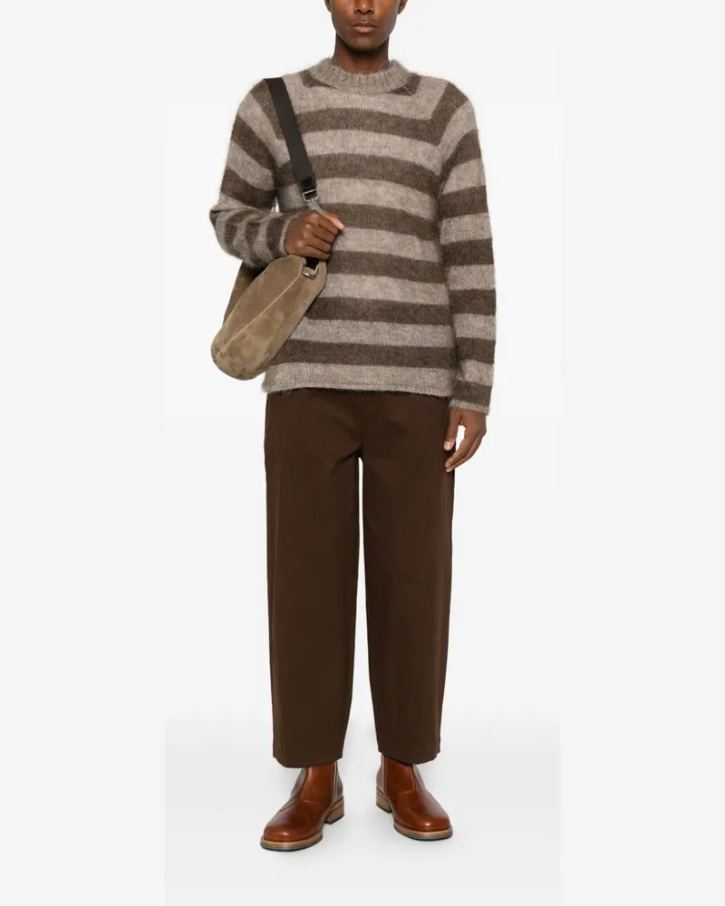 Emporio Armani Striped Sweater — Black Black