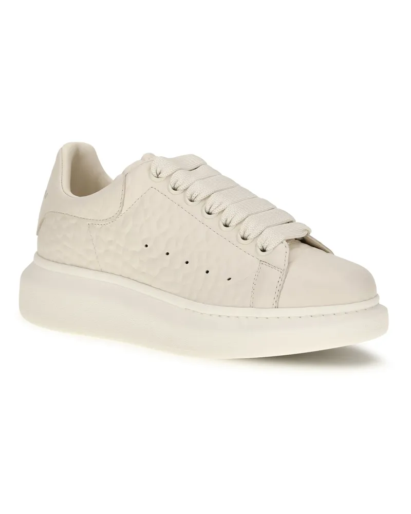 Alexander McQueen Women's Oversized Pebbled Leather Sneakers White White
