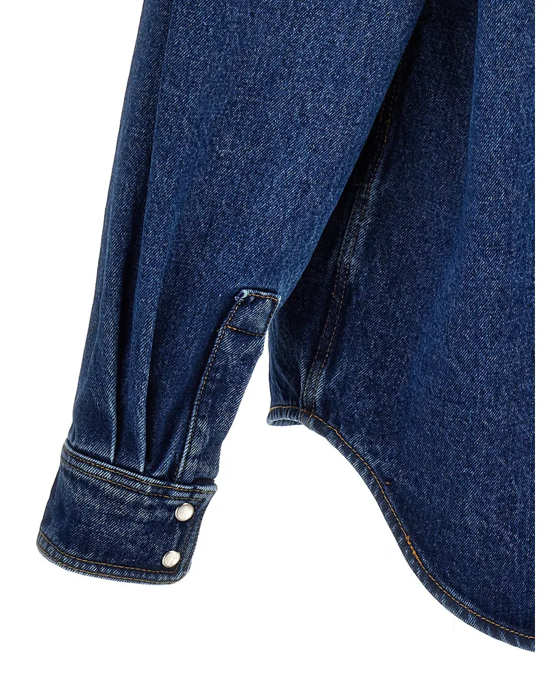 Palm Angels Cotton Denim Jacket — Blue Blue