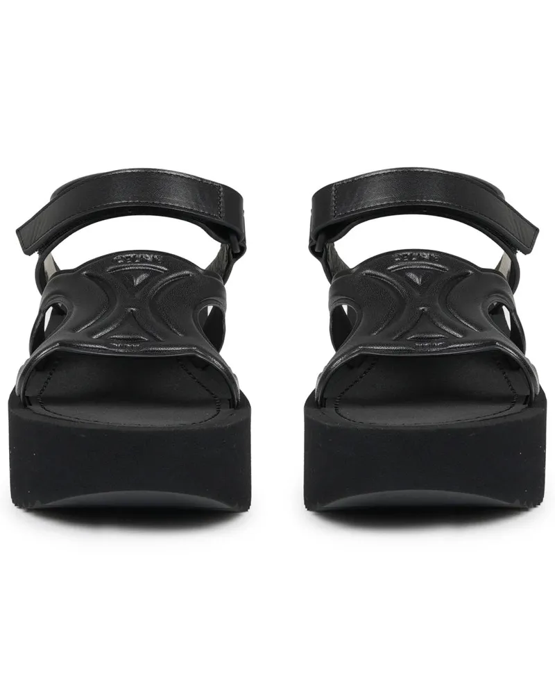 Celine Women's Leather Sandals Sunny Black Calf Black