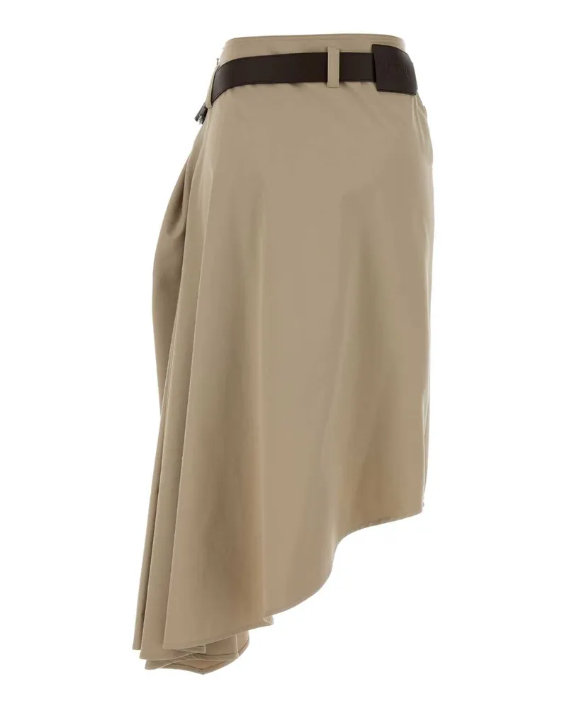 Loewe Beige Exterior: Cotton Silk Gonne Skirt Beige