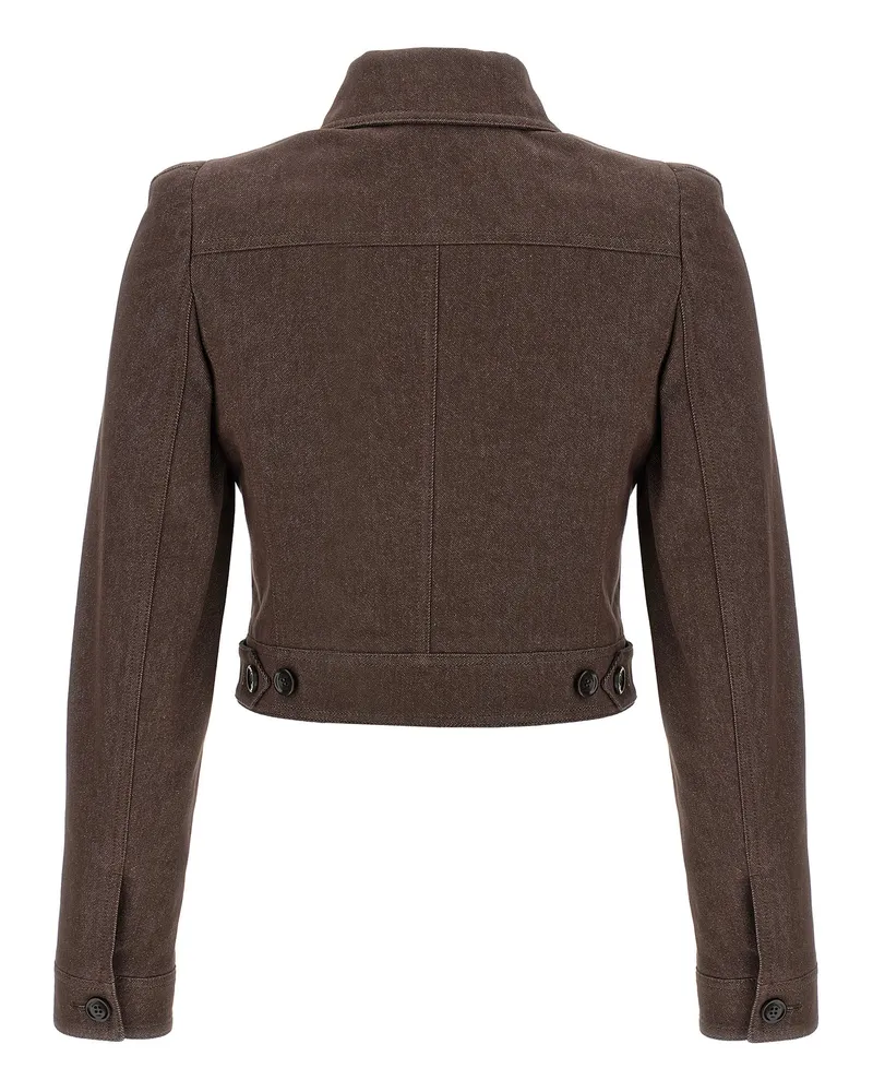Max Mara Women's Brown Cotton Blazer Clothing Brown