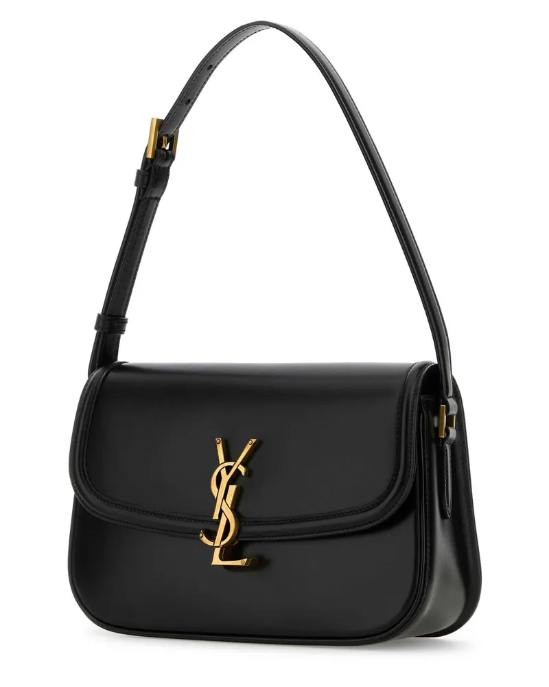 Saint Laurent Women's Black Leather Solferino Shoulder Bag Nero Borse A Mano Black
