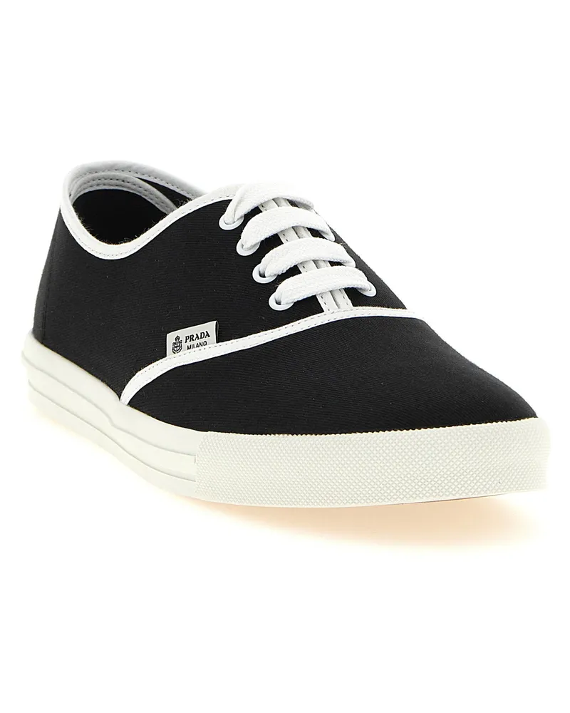 Prada Cotton Drill Sneaker — Black Black