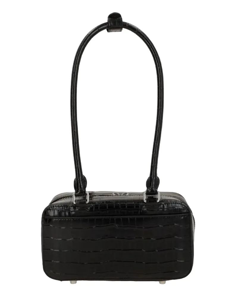 Self-Portrait Women's Shoulder Bag Crocodile-Effect Black Black