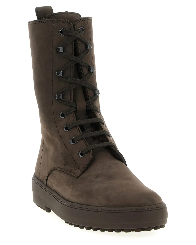TOD'S Winter Gommino Ankle Boot — Brown Brown