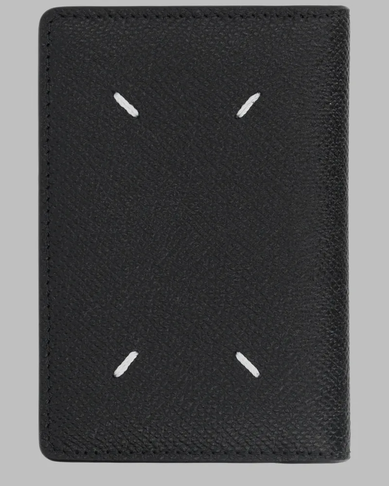 Maison Margiela Unisex Leather Card Holder Black Wallets & Purses Black