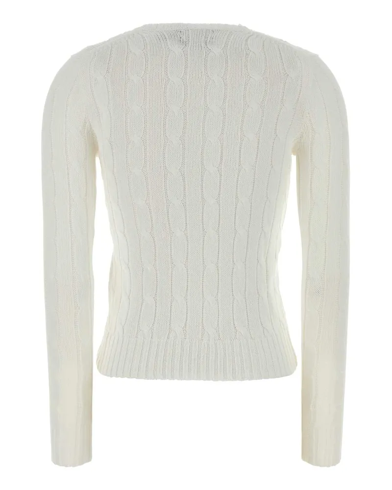 Ralph Lauren Cable-Knit Cotton Sweater — White White