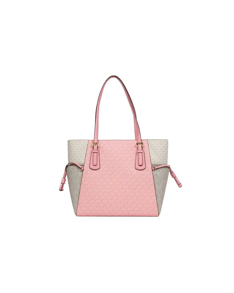 Michael Kors Women's Tote Carnation Multi Polyvinyl Chloride Shopper-bags Pink