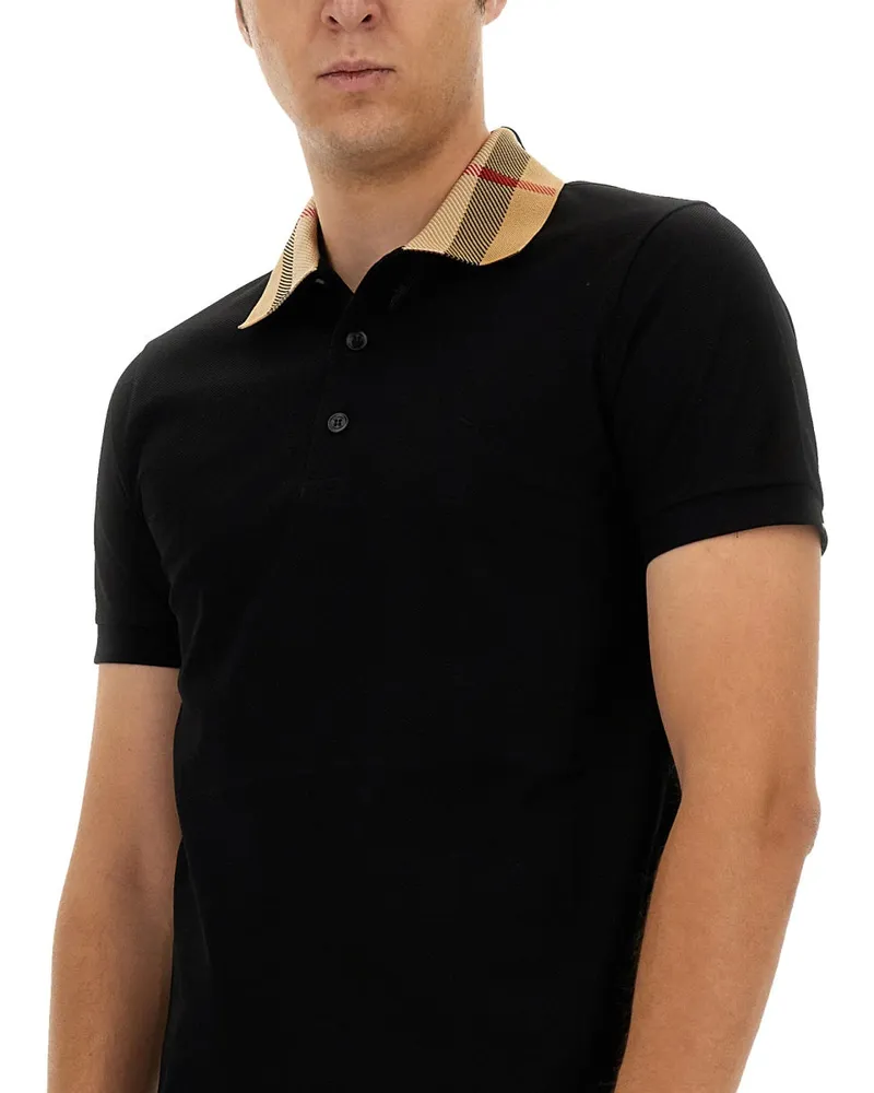 Burberry Cotton Polo — Black 