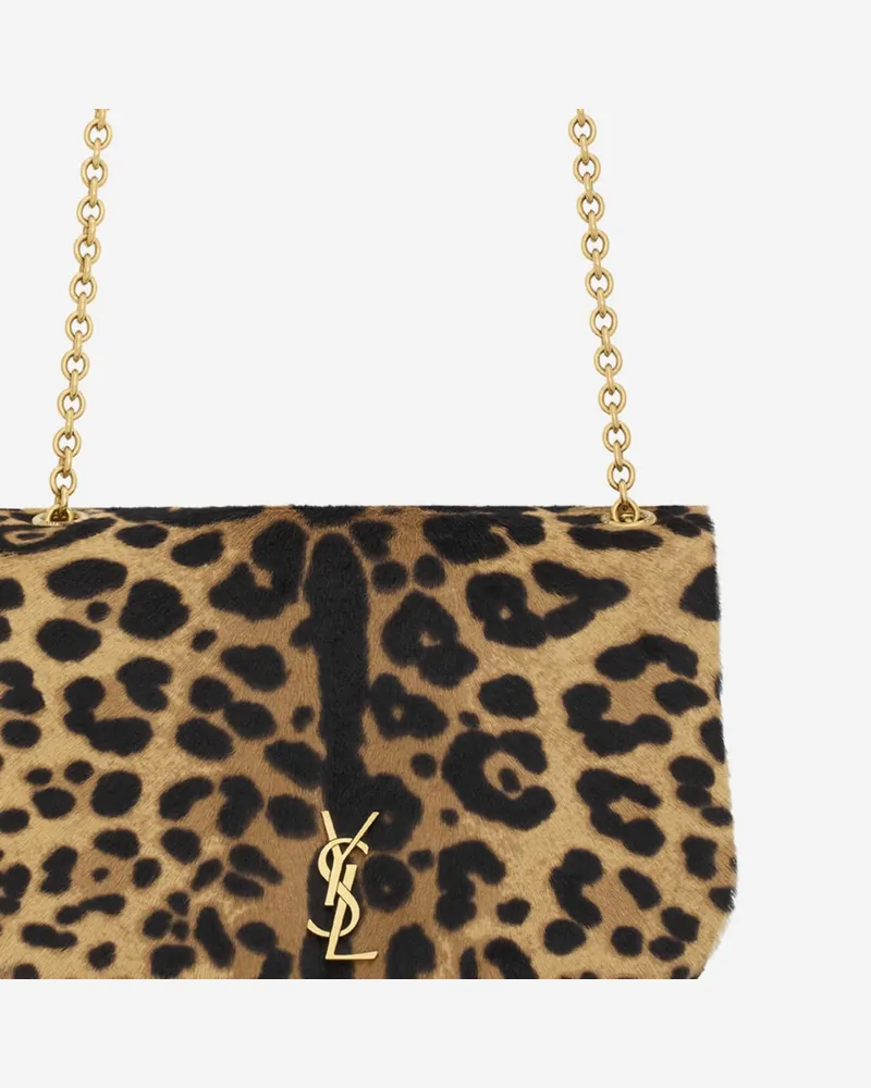 Saint Laurent Women's Mini Pony Leather Bag Calfskin Shoulder Brown