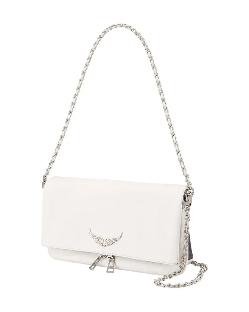 Zadig & Voltaire Women's Rock Grained Crossbody -  Leather White Cowhide Bags Crossbodies White