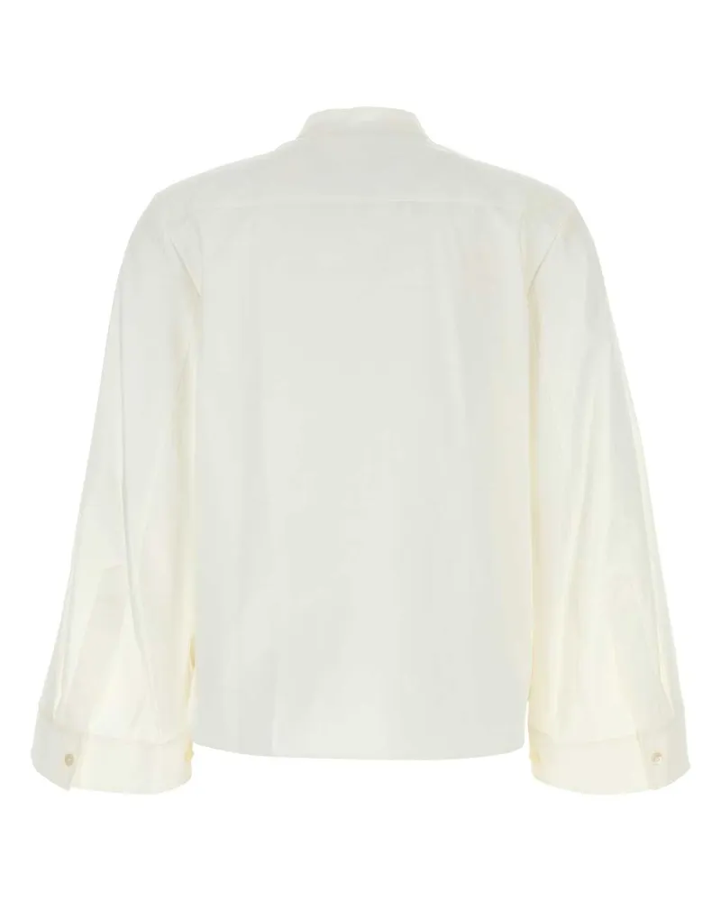 Tory Burch Women's White Stretch Poplin Shirt Exterior: Cotton Elastane T-Shirt T-shirts And Polos White