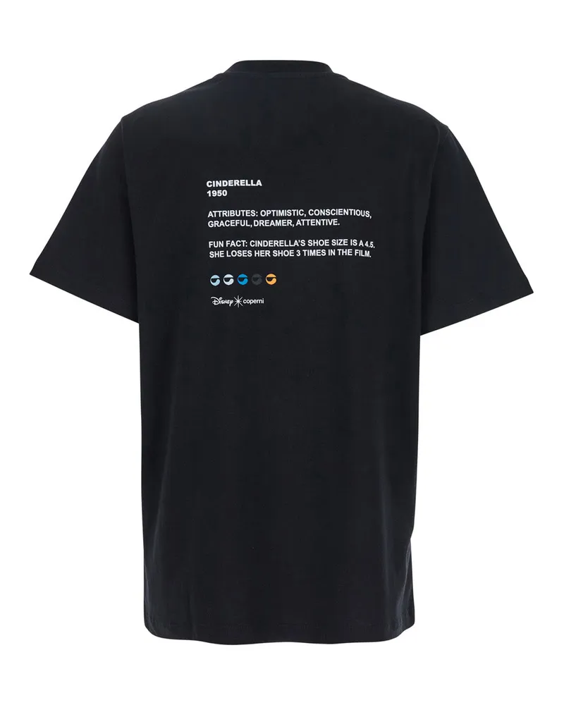 COPERNI Women's Black T-Shirt With Front Logo And Back Print Organic Cotton T-Shirts & Jerseys Black