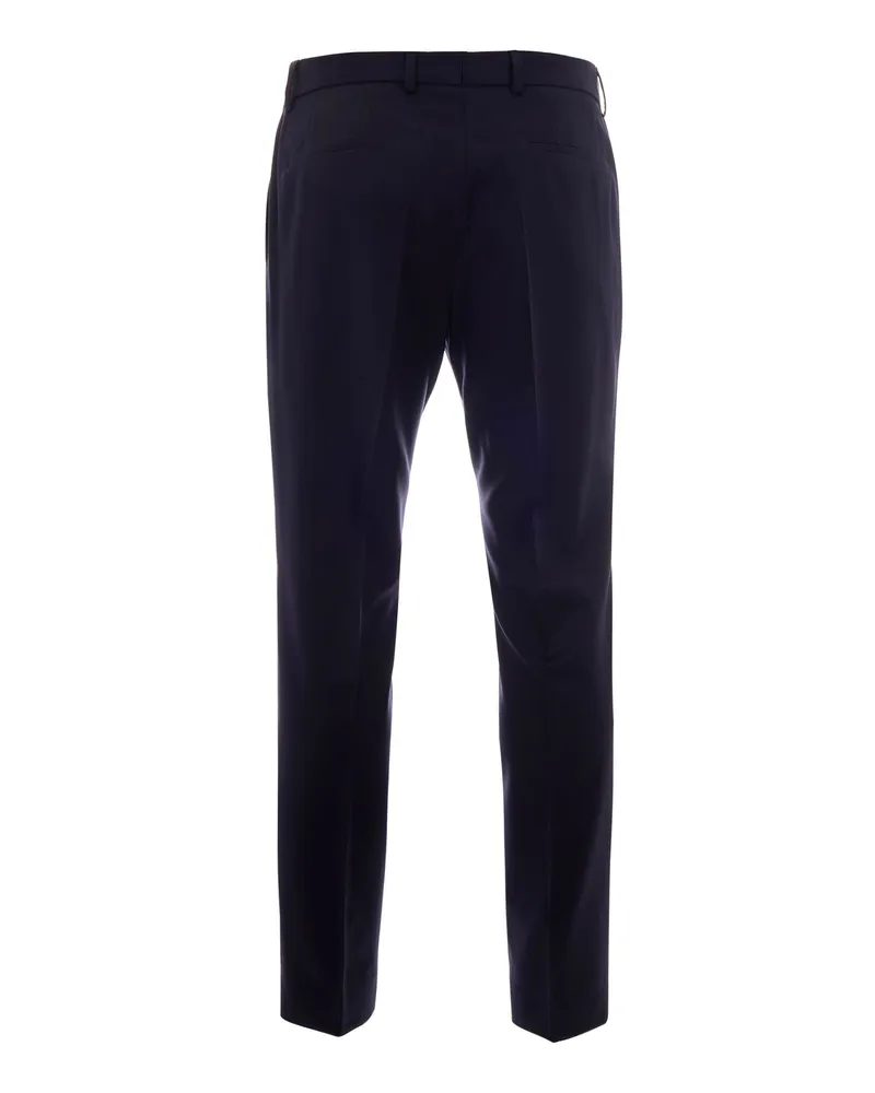 HUGO BOSS Men's Trousers Slim Dark Blue Virgin Wool Navy