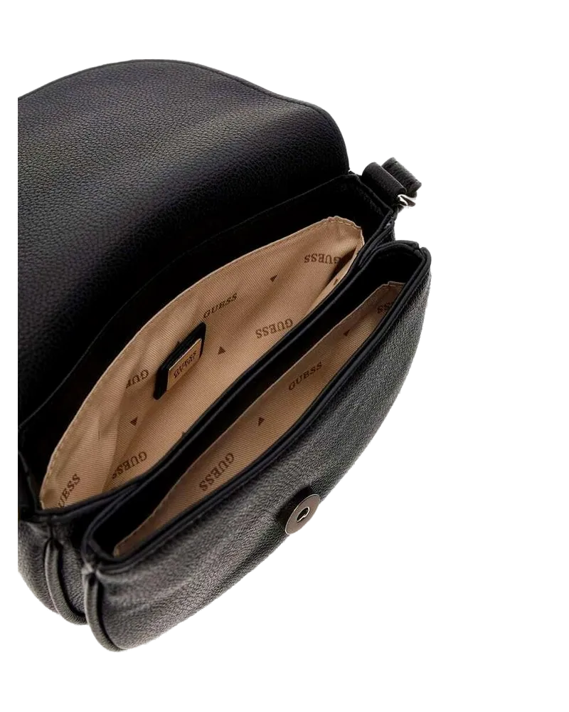 Guess Women's Crossbody Bag Black Polyurethane - Crossbody-Bags Black