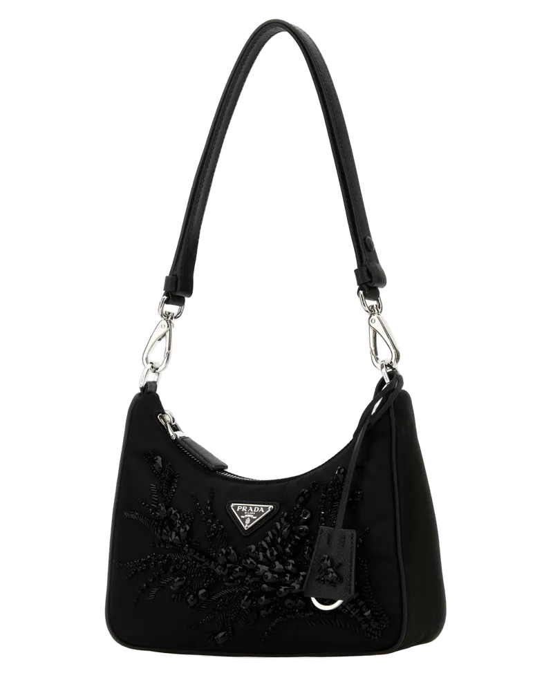 Prada Women's Black Re-Nylon Re-Edition Shoulder Bag Nero Poliammide Riciclata-Vitello Borse A Mano Black