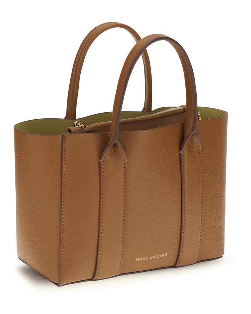 Marc Jacobs Calfskin Leather Tote Bag — Brown Brown
