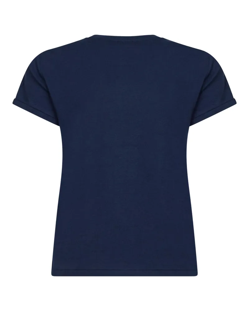 Ralph Lauren Women Crewneck T-Shirt Blue Cotton T-Shirts & Jerseys Navy