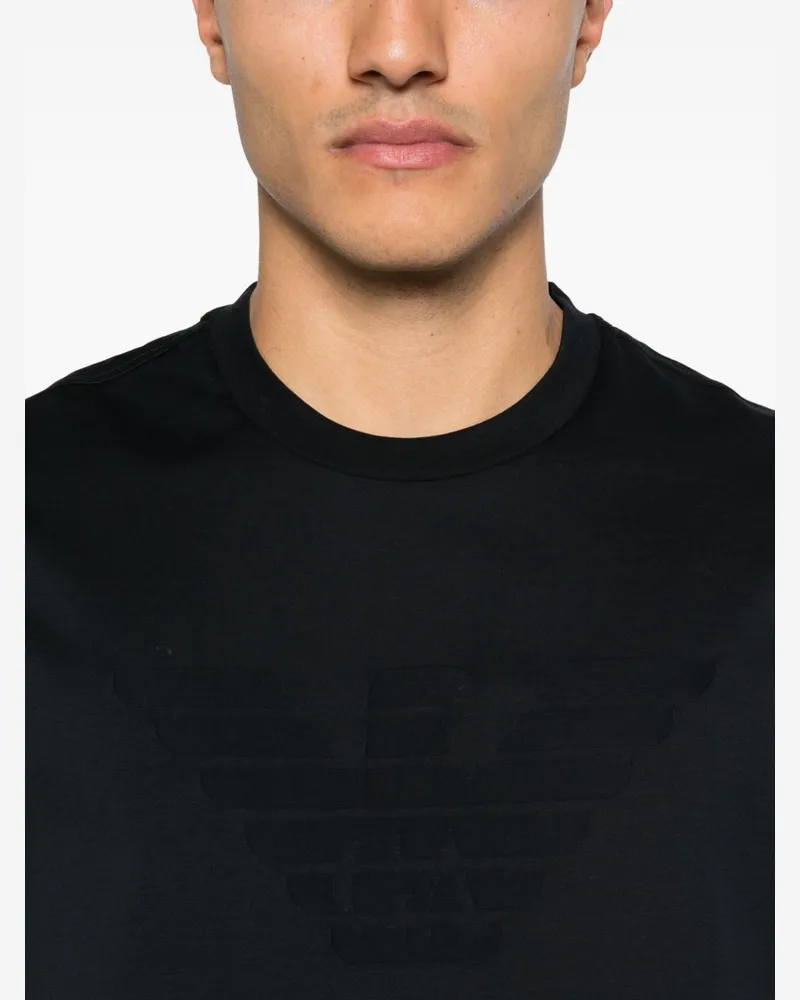 Emporio Armani Logo Cotton T-shirt — Black Black