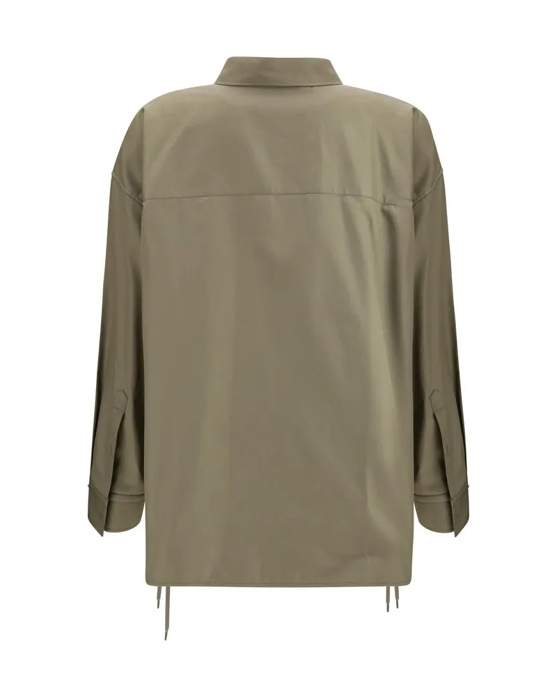 Balenciaga Women's Beige Cotton Dress Shirt Beige
