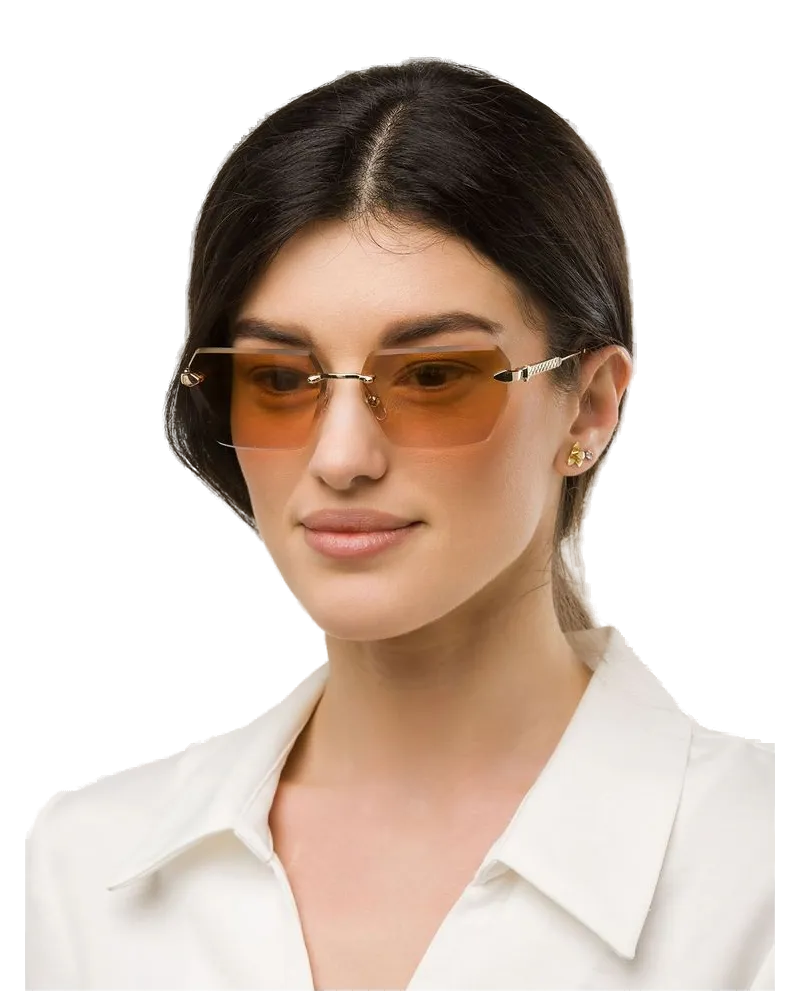 Just Cavalli SJC110 Rose Gold Metal Sunglasses — Rose gold Rose