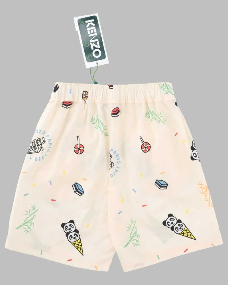 Kenzo Cotton Bermuda Shorts — Beige Beige