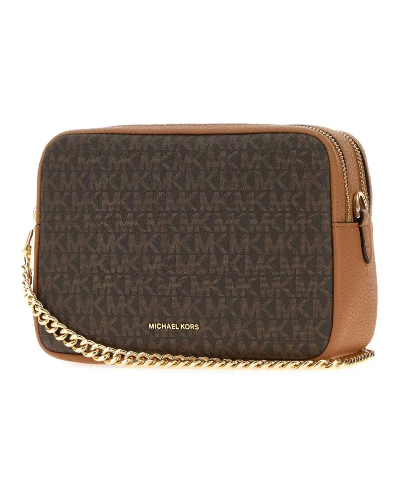 Michael Kors Women's Printed Canvas Bryant Crossbody Bag Brn-Acorn Borse A Mano Brn/acorn Brown
