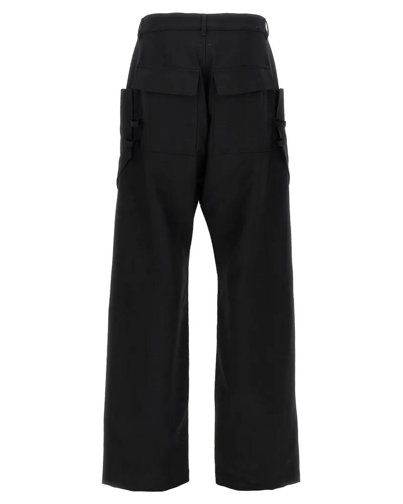 Rick Owens Men's Black Virgin Wool Cargo Pants Black