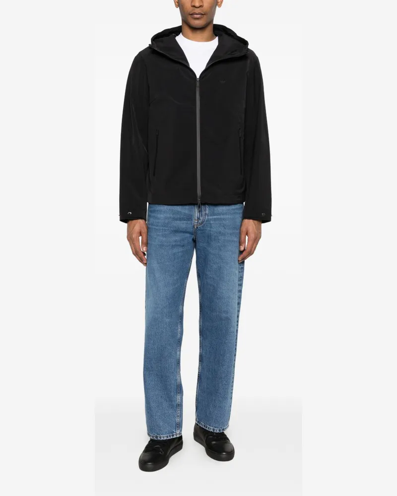 Emporio Armani Hooded Blouson Jacket — Black Black