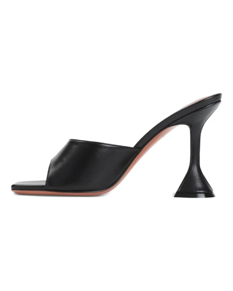 Amina Muaddi Lupida Heel Mule — Black Black