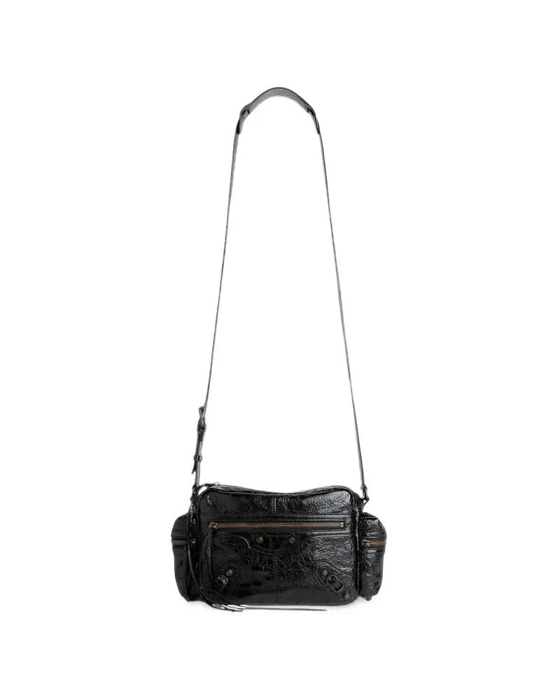 Balenciaga Lambskin Leather Belt Bag — Black Black