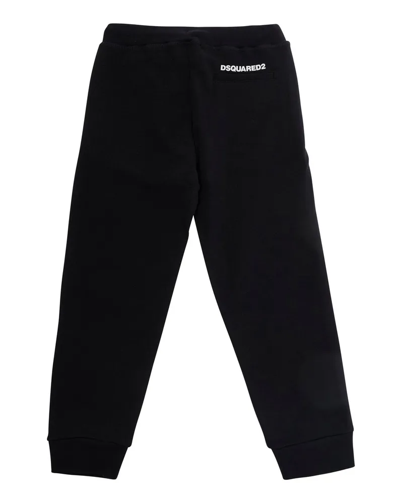 Dsquared2 Boys' Pants, Black Cotton Trousers Black