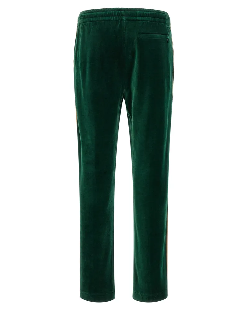 Casablanca Paris Velvet Joggers — Green Green