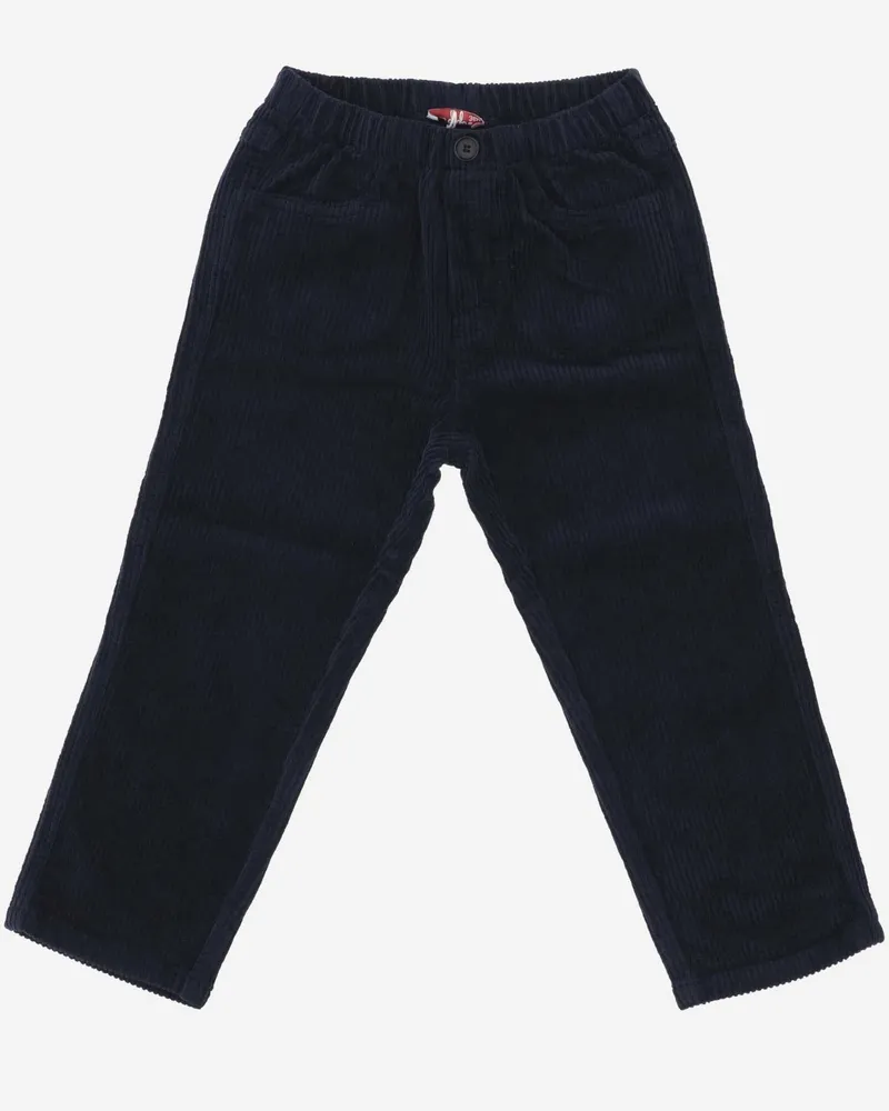 Il Gufo Boys' Corduroy Trousers Navy Main Fabric: Cotton Navy