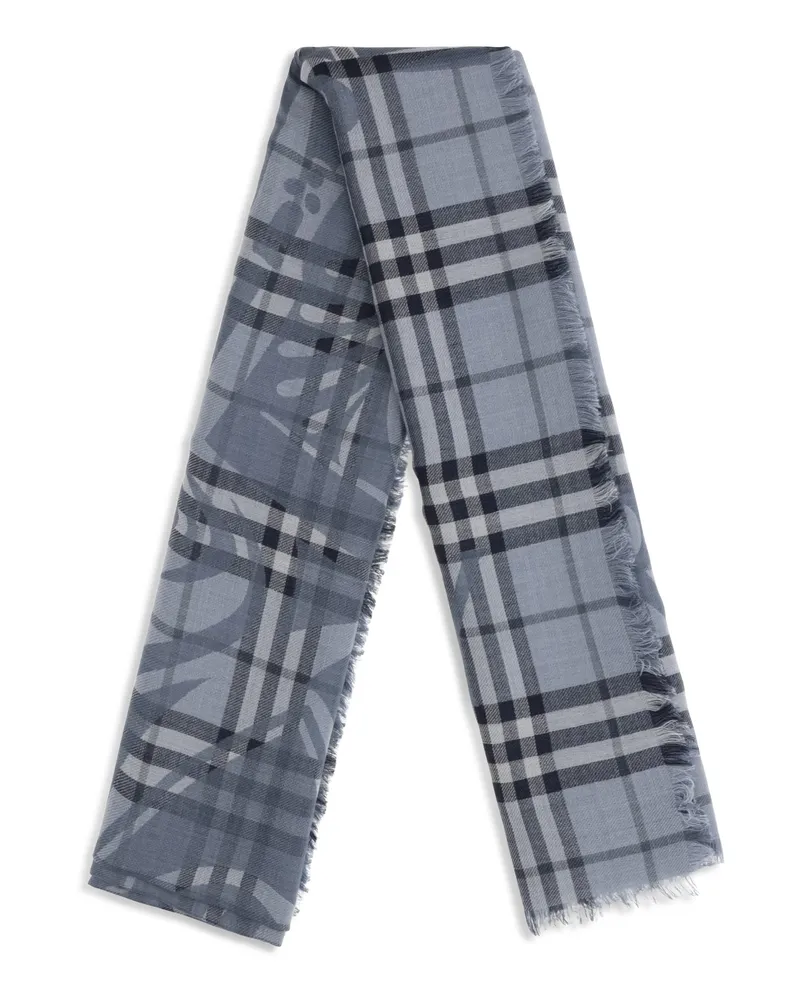 Burberry Knight Check Scarf — Blue Blue