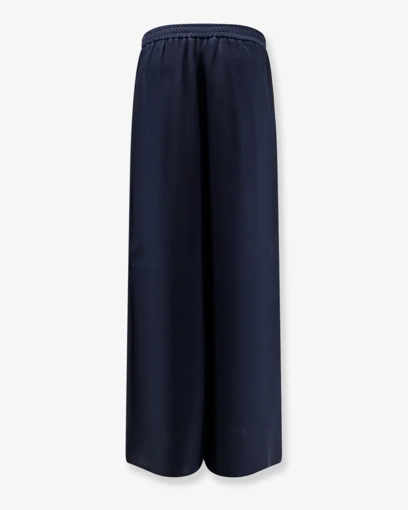 Max Mara Women's Trousers Mxmvolonta Blue Silk Blue